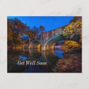 Cartão Postal Bennett Spring Bridge Crepúsculo Cartão-postal de 