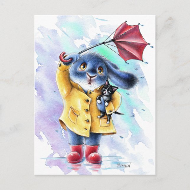 Cartão Postal Benny Blue - Cartão-postal de resgate de Cat (Frente)