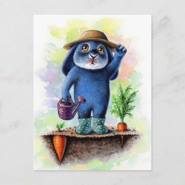 Cartão Postal Benny Blue - Cartão-postal para jardinagem (Frente)