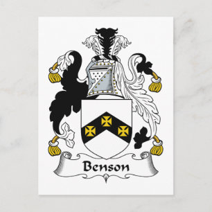Cartão Postal Benson Family Crest