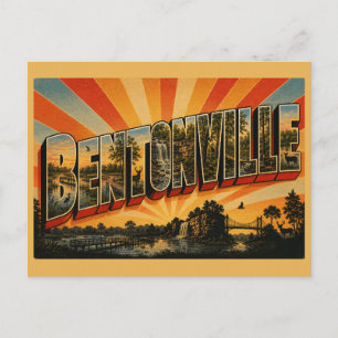 Cartão Postal Bentonville Arkansas Floresta de Zona Húmida Ozark