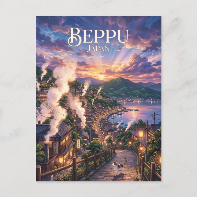 Cartão Postal Beppu, Japão (Frente)