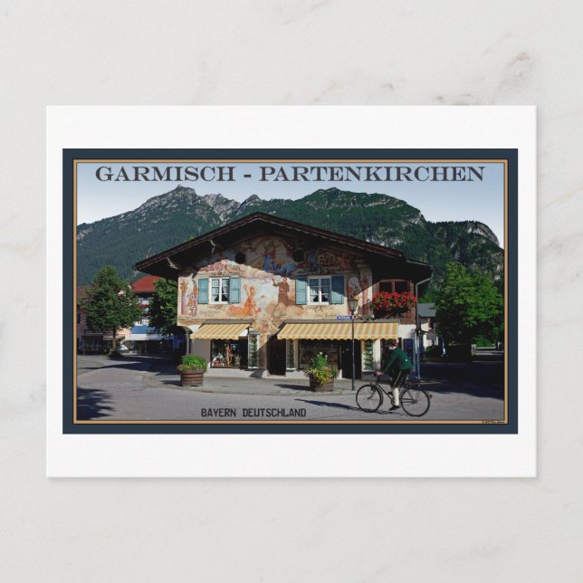 Cartão Postal Berchtesgaden - Biker bávaro (Frente)