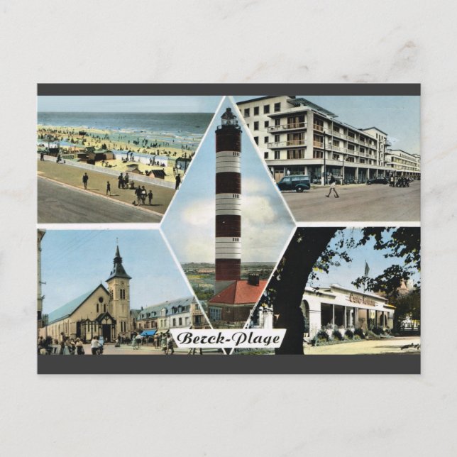 Cartão Postal Berck Plage, "Nord-Pas de Calais" (Frente)