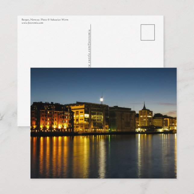 Cartão Postal Bergen Noruega (Frente/Verso)