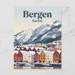 Cartão Postal Bergen, Noruega