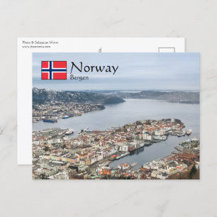 Cartão Postal Bergen Noruega