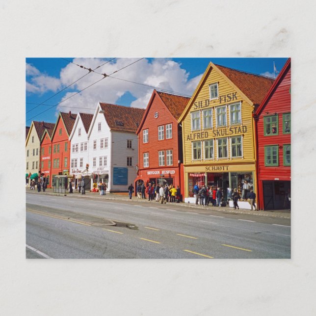 Cartão Postal Bergen, Noruega (Frente)
