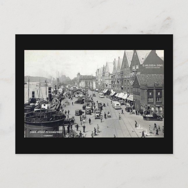 Cartão Postal Bergen, Noruega (Frente)