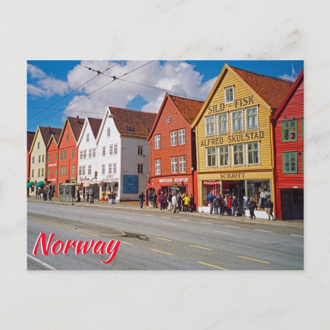 Cartão Postal Bergen, Noruega (Frente)