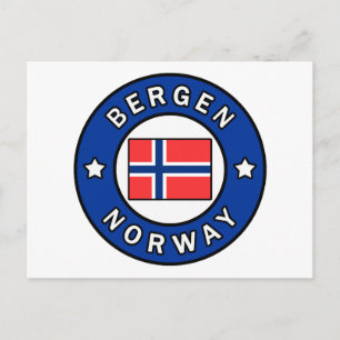 Cartão Postal Bergen Noruega