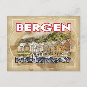 Cartão Postal Bergen, Visite a Noruega