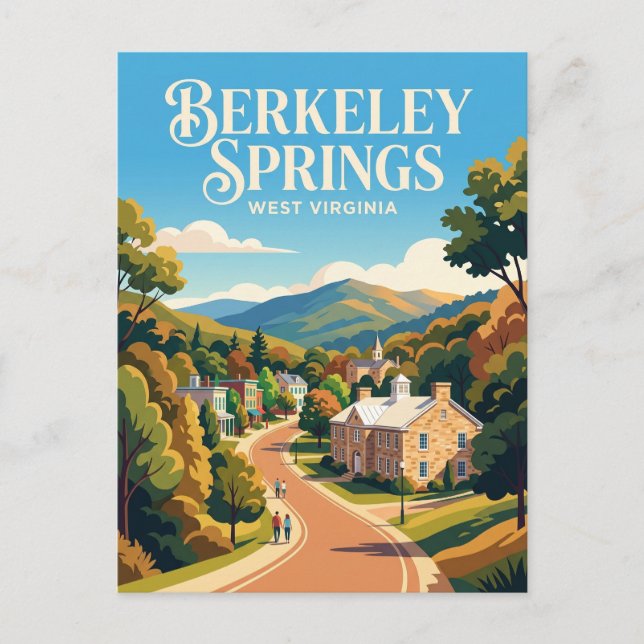 Cartão Postal Berkeley Springs EUA (Frente)