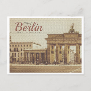 CARTÃO POSTAL BERLIM ALEMANHA VINTAGE - BRANDENBURG GATE