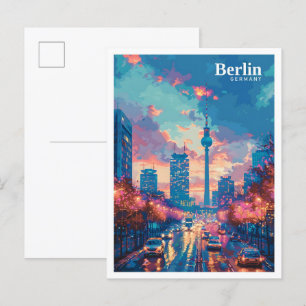 Cartão Postal Berlin Alemanha Art Viagens vintage