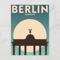 Berlin Alemanha, comboio Viagem Art Vintage