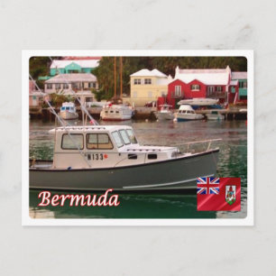 Cartão Postal Bermudas - Aldeia de Tração -