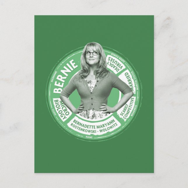 Cartão Postal Bernadette Info Graphic (Frente)