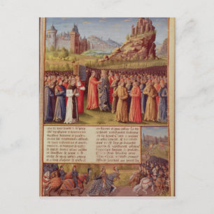 Cartão Postal Bernard de Clairvaux pregando a Segunda Cruzada