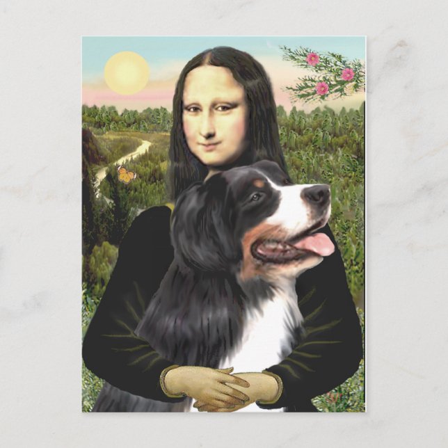 Cartão Postal Bernês - Mona Lisa - Personalizado (Frente)