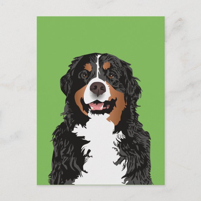 CARTÃO POSTAL BERNESE MOUNTAIN DOG FOR BERNESE MOUNTAIN PARENT (Frente)