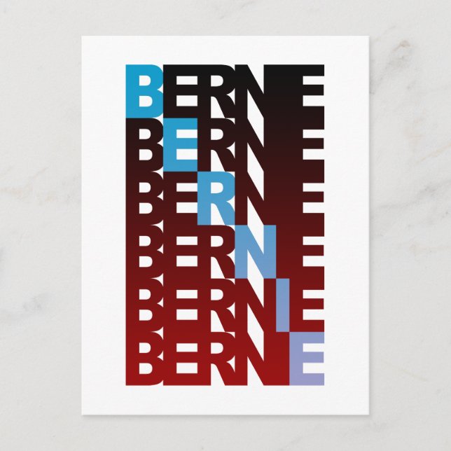 Cartão Postal BERNIE sanders textualBern (Frente)