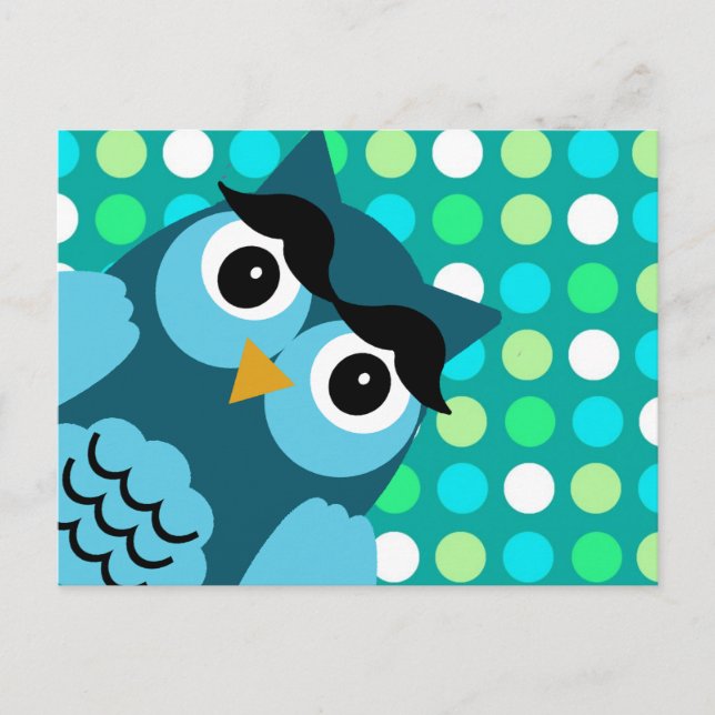 Cartão Postal Bernie the Owl (Frente)