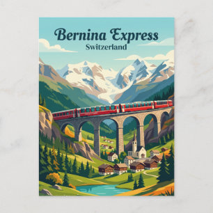 Cartão Postal Bernina Express, Alpes Suíços Suíça