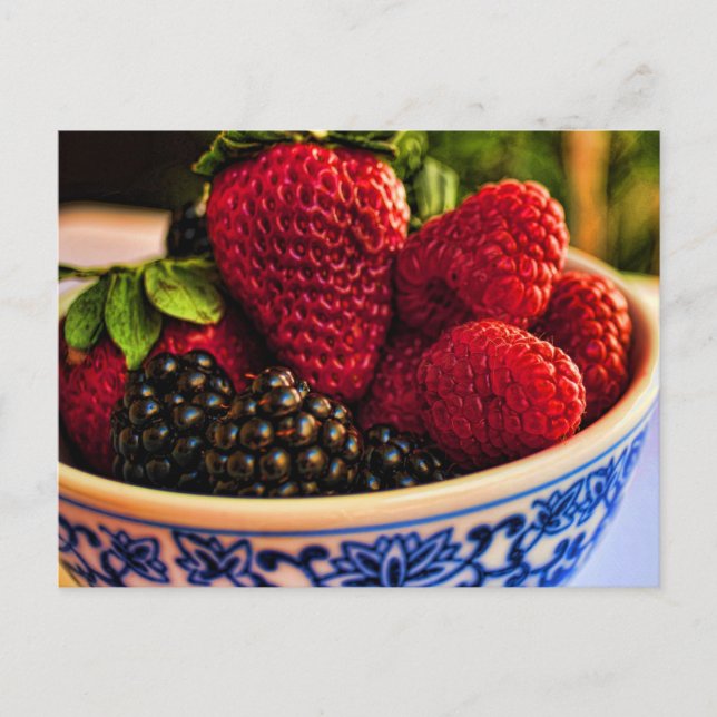 Cartão Postal Berries frescos (Frente)