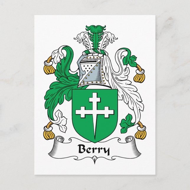 Cartão Postal Berry Family Crest (Frente)