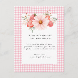 Cartão Postal Berry Sweet Chá de fraldas Obrigado