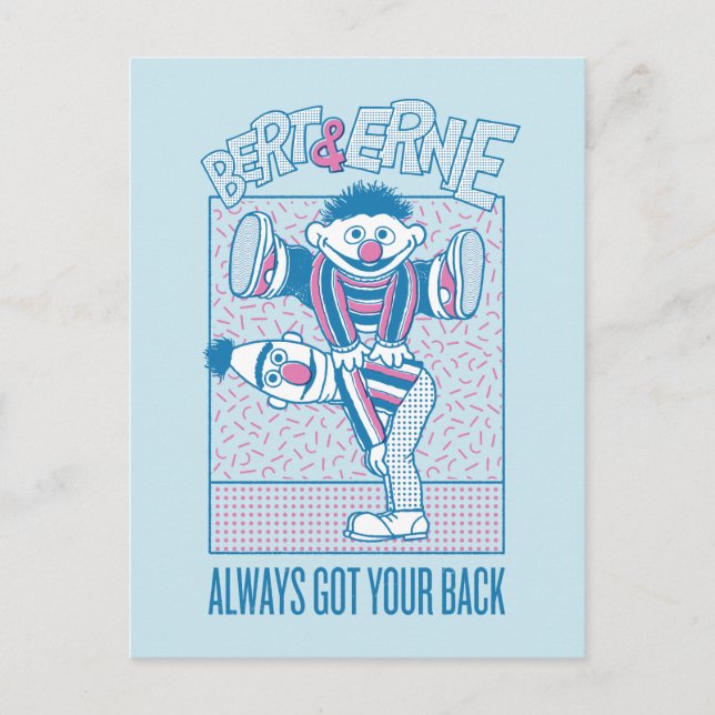 Cartão Postal Bert & Ernie | Sempre às Suas Costas (Frente)
