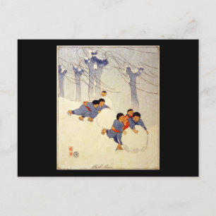 Cartão Postal Bertha Boynton Lum Bolas de Neve