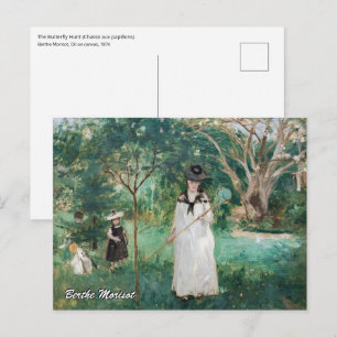 Cartão Postal Berthe Morisot - A Caça às Borboletas