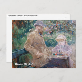 Cartão Postal Berthe Morisot - Eugene Manet com sua filha