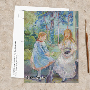 Cartão Postal Berthe Morisot - Jovens Meninas à Janela