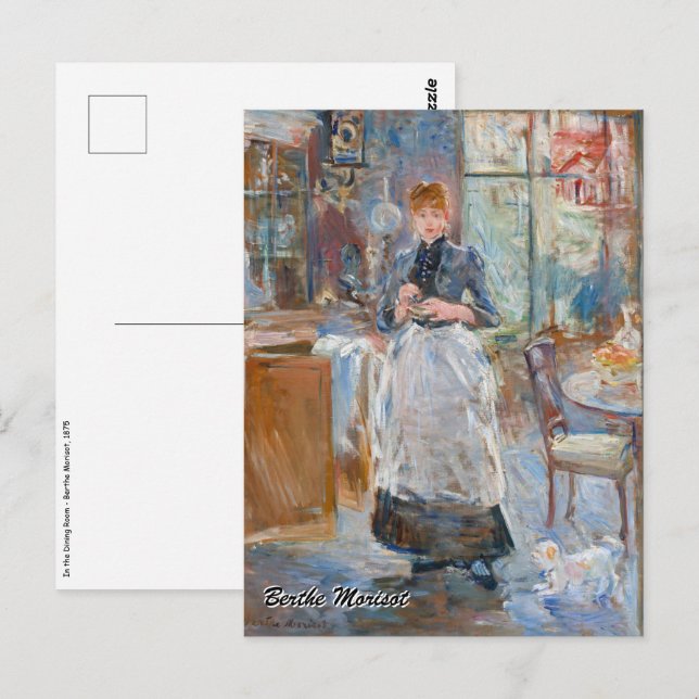 Cartão Postal Berthe Morisot - Na Sala De Jantar (Frente/Verso)