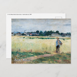 Cartão Postal Berthe Morisot - No campo de rodas em Gennevillier