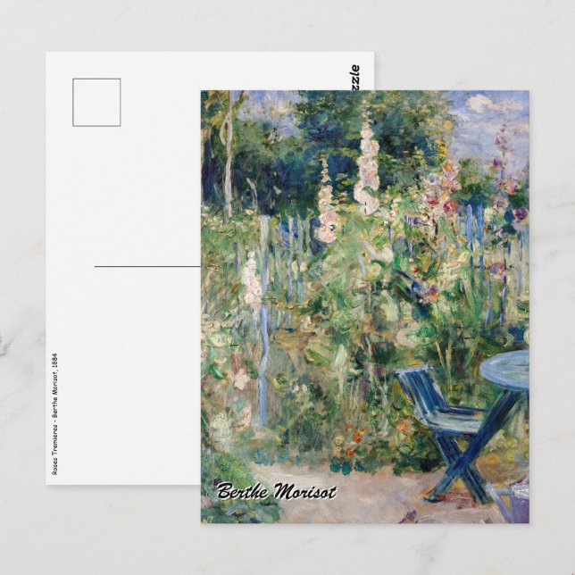 Cartão Postal Berthe Morisot - Rosas Tremieres (Frente/Verso)