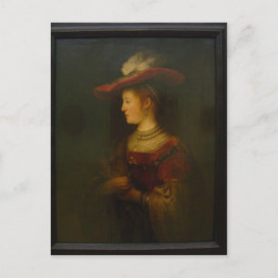 Cartão Postal Beschreibung: Rembrandt, Saskia von Uylenburgh im 