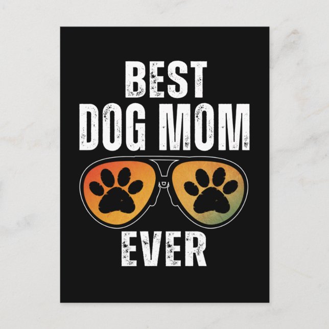 CARTÃO POSTAL BEST DOG MOM EVER (Frente)
