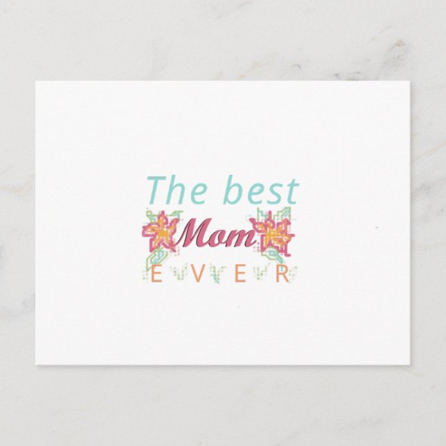 Cartão Postal best mom ever card (Frente)