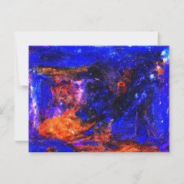 Cartão Postal Besta Azul Correndo Fogo