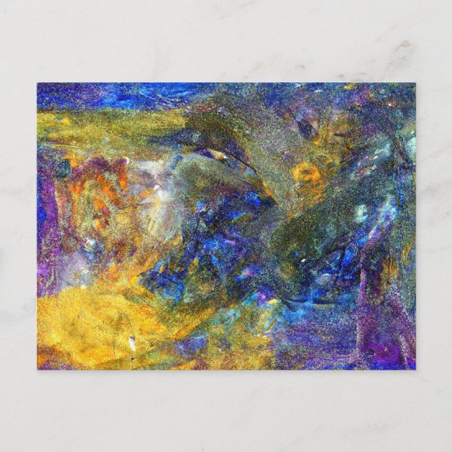 Cartão Postal Besta Azul em Execução (Frente)