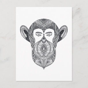 Cartão Postal Besta Selvagem Da Floresta