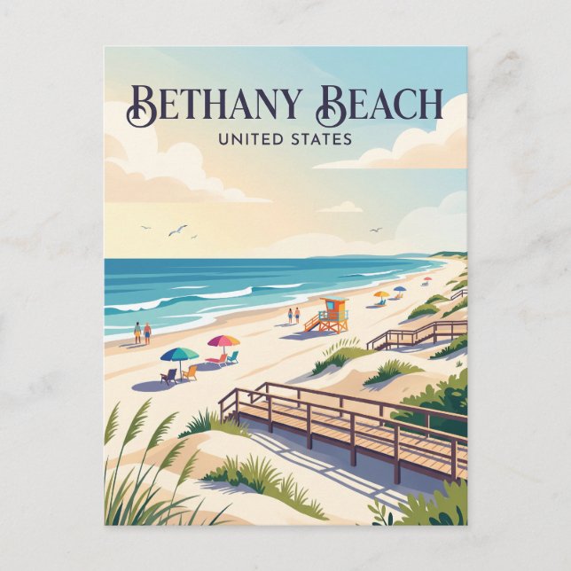Cartão Postal Bethany Beach Delaware (Frente)