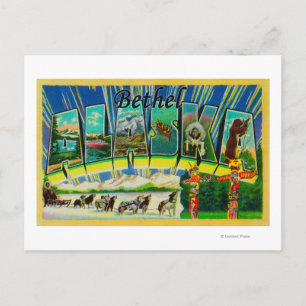 Cartão Postal Bethel, AlaskaLarge - Letra ScenesBethel, AK