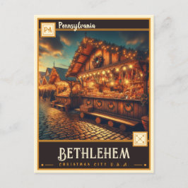 Cartão Postal Bethlehem, Pensilvânia | Vintage