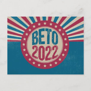 Cartão Postal Beto 2022 Vintage American Flag Governador Electio