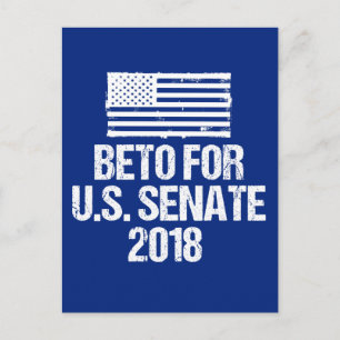 Cartão Postal Beto para a Eleição do Texas no Senado dos Estados